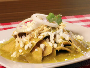 chilaquiles verdes crujientes