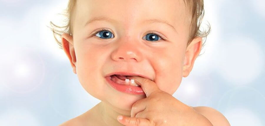 bebbé con 2 dientes