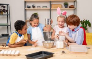 niños cocinando